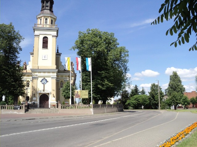 The church in Parzeczew. It's not a very well-composed photograph but I was trying to include the fl...