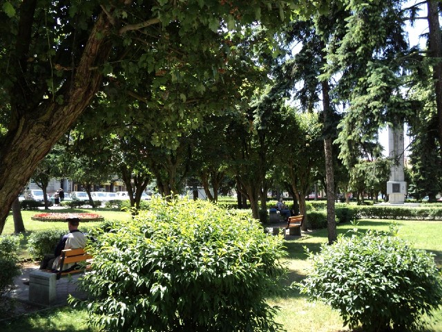 Sierakow's park has plenty of benches. In fact, the scenery in general is beginning to feel increasi...