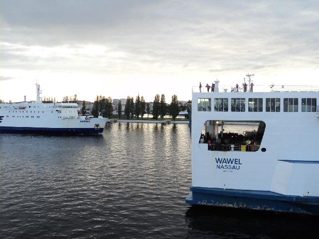 This is a busy port. Several ferries came and went while I was waiting for the check-in to open. In ...