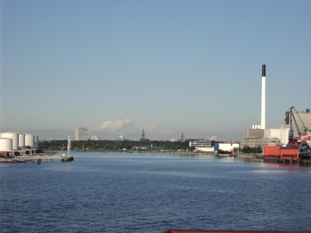 Copenhagen, seen from beyond the harbour.