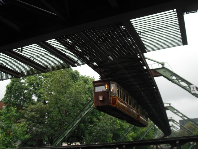 The Kaiserwagen, the only remaining one of the original trains dating from the Schwebebahn's opening...