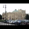 The Slowacki Theatre, seen from across the road because I liked the pattern in the pavement.