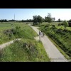 Danish cycleway with flowers.