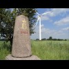 Milestone and wind turbine. Over the last few days, I've changed direction a few times, so I've avoi...