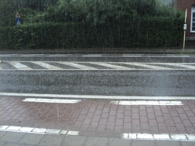 The view from a bus stop where I was sheltering.