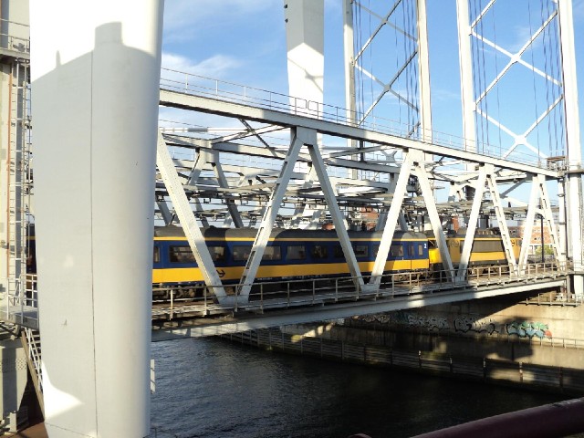 That's the lifting section of the railway bridge.