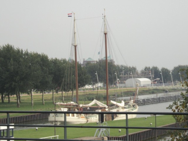 One of the tall boats.