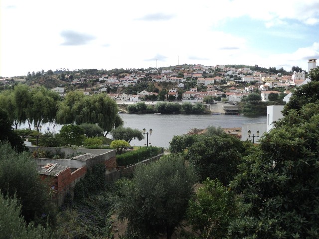 The village of Arripiado, seen from Tancos. The river here is the Tagus, the longest river in Iberia...