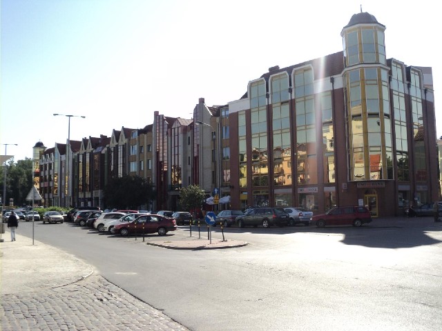 More modern buildings in Gdansk.