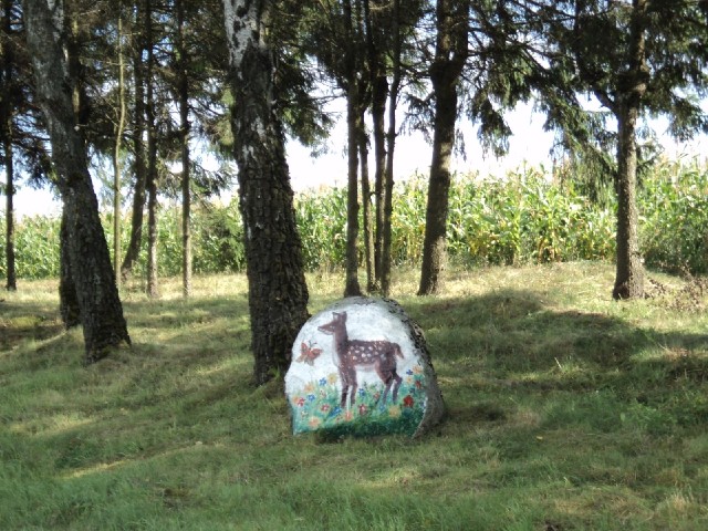 I passed quite a few painted rocks like this one.