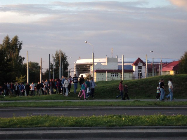 There must have been an event at the Arena this afternoon. All these people were swarming away to so...