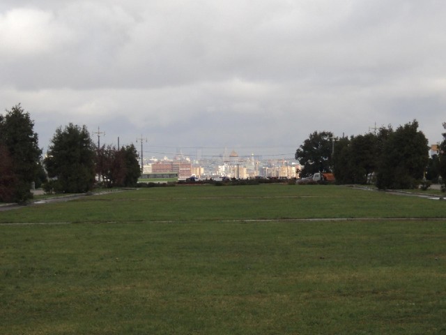 The view towards the city centre.