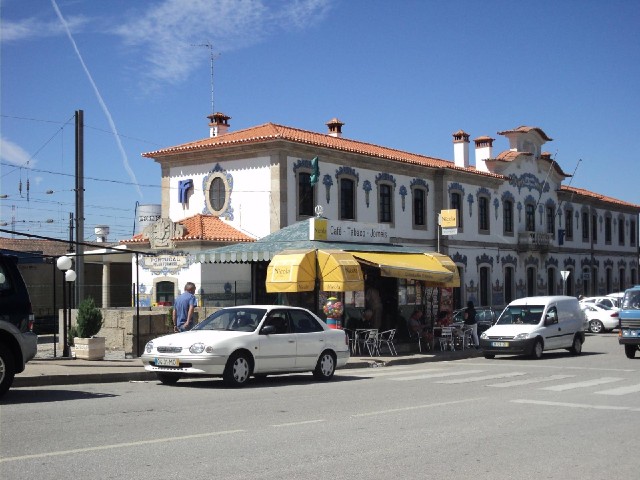 The railway station in Vilar Formoso, the first station in Portugal on this line.