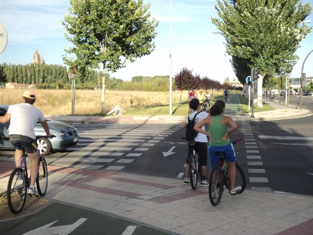 I haven't seen a cycle lane since Lisbon.