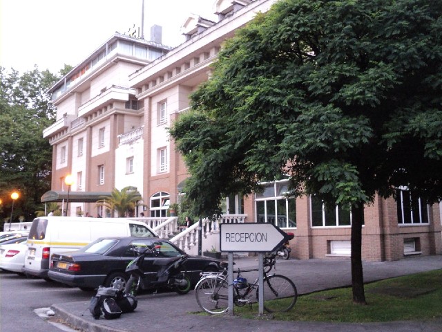 My bike at the hotel in Irun. The front tyre went flat just a few hundred metres before I got here. ...