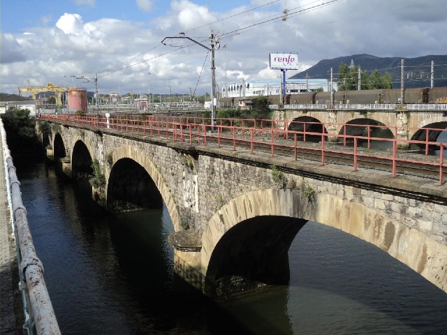 Two railway bridges. I think they might be different gauges. Spain has traditionally used a slightly...