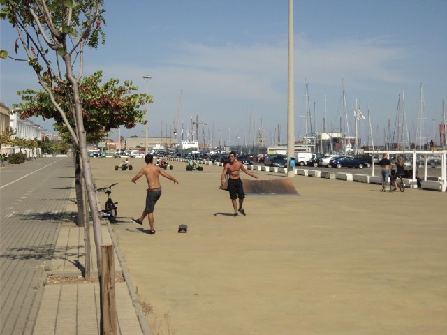 Some recreational space near the docks.