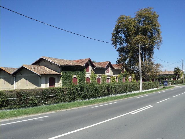 A vineyard building.