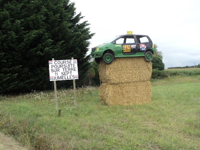 Bales of hay get used a lot for advertising. In many villages, rectangular and round bales have been...