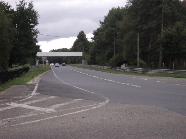 The dark tarmac is part of the Le Mans 24 hour circuit.