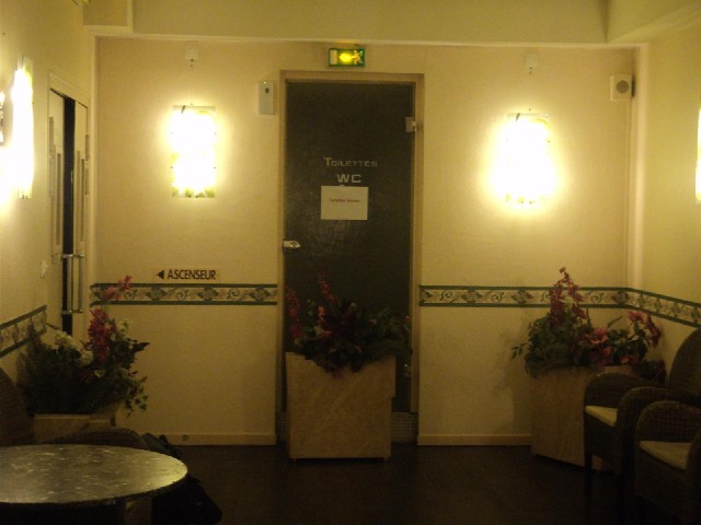 ... then past this toilet, then up some stairs which slope down to the left so you keep bumping into...
