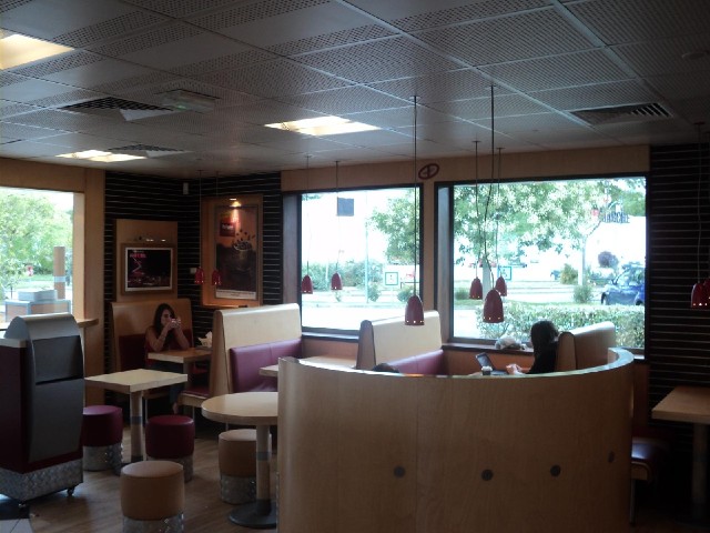 Inside McDonalds in Nogent-le-Rotrou.