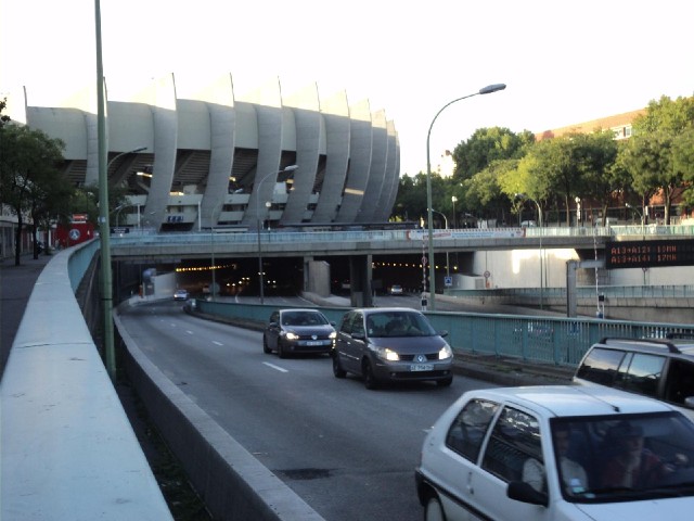 The road here is the Priphrique, Paris' motorway ring road. On the left is the building where I fi...