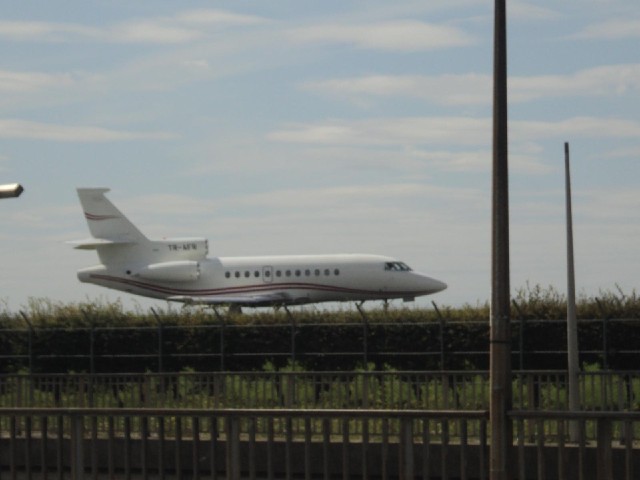 A small jet at Le Bourget Airport.