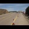 In Spain, where there are roadworks, the road markings and the backgrounds of the signs are yellow w...