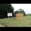 Bales of hay get used a lot for advertising. In many villages, rectangular and round bales have been...