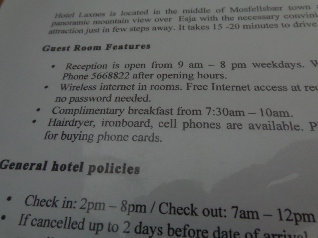 A few things have surprised me about this hotel. The first is that it does breakfast. The web page s...