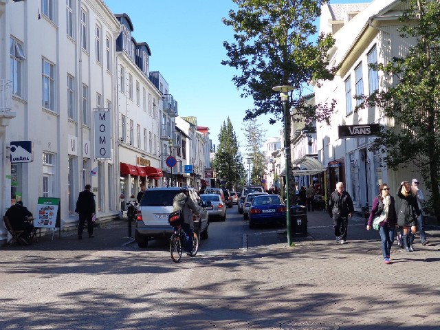 A shopping street.