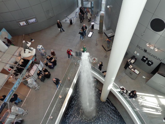 After I had been in here for a few minutes, this fountain, several storeys high, came on for a few s...
