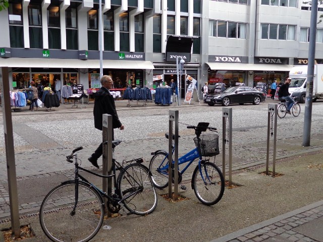 These bike racks are just chains for stopping bikes falling over. It doesn't look like they did much...