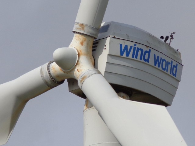 A wind turbine, making quite a lot of noise.