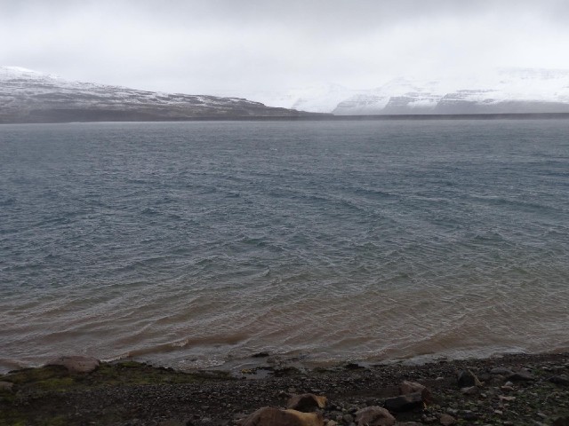 A lake up near the snowline.