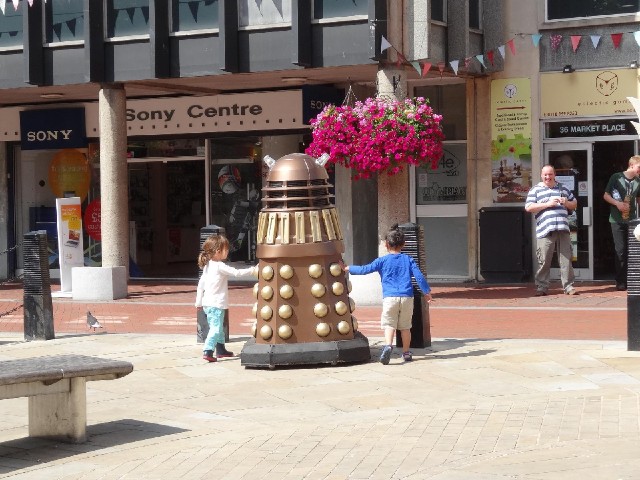 This Dalek seemed to be on wheels so that people cold just push it around.