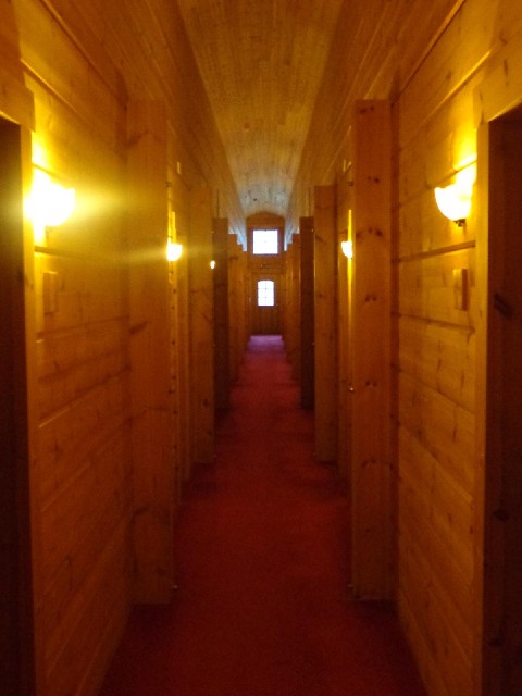 The corridor outside my hotel room. My room itself had become something of a drying room now. I wasn...