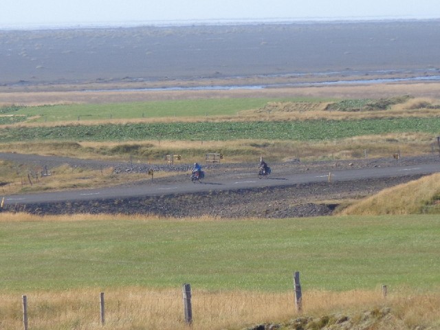 Two more touring cyclists in the distance.