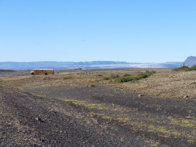 This bus offers trips to the glacier.