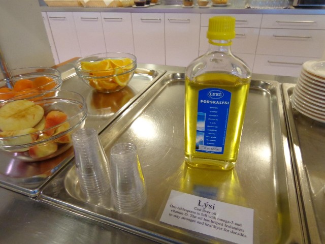 I don't think I've seen cod liver oil on a buffet before.