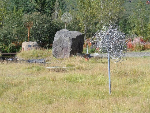 There were about 20 sculptures like these in a plot of land which didn't seem to be attached to any ...
