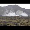 The steam seen from a bit closer, with the moss-covered basalt rubble which makes up the landscape i...