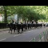 The Blues and Royals, part of the Household Cavalry, on their way from Knightsbridge Barracks to Whi...
