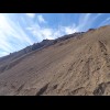 For the next few kilometres, the road would be crossing this scree slope. There were thick barriers ...