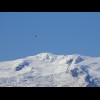 Glacier with helicopter.