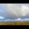 Cairns and a rainbow.