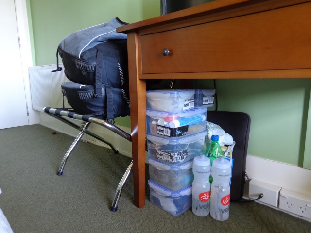 My belongings look quite tidy when stacked up like that.