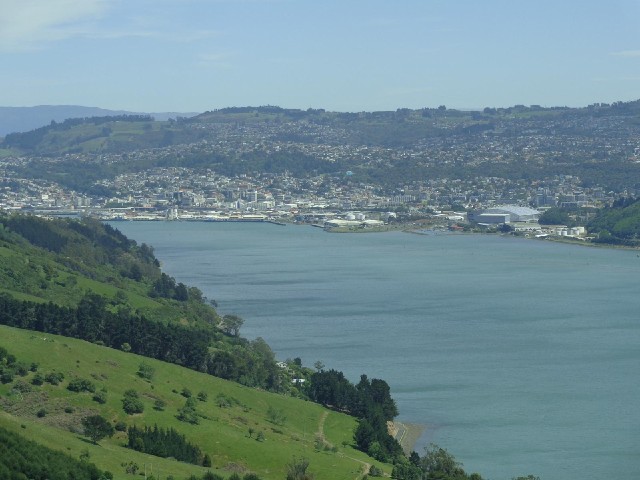 A view of Dunedin from the minibus ride back.