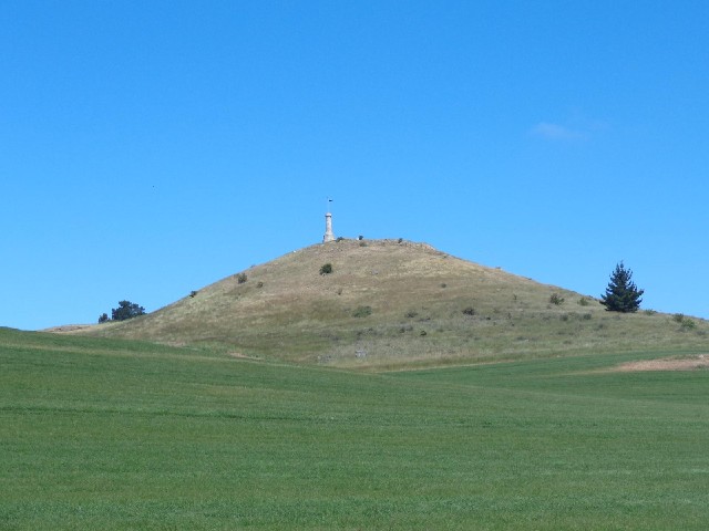 A monument at the Totara estate, which pioneered the export of frozen meat.
